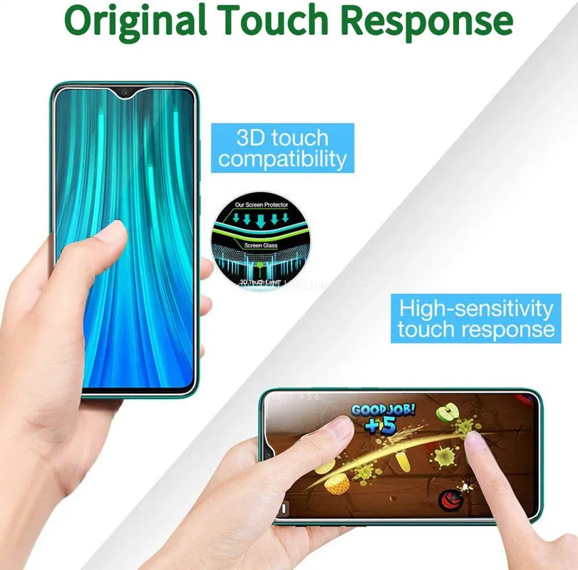 Закаленное стекло 9H для Xiaomi Redmi Note 8 / Pro защитная пленка экрана закаленное 8T 2