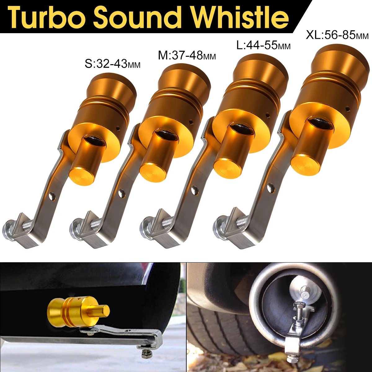 

Car Motorbike Simulator Whistler Exhaust Fake Turbo Whistle Pipe Sound Muffler Blow Off Car Styling Tunning S/M/L/XL