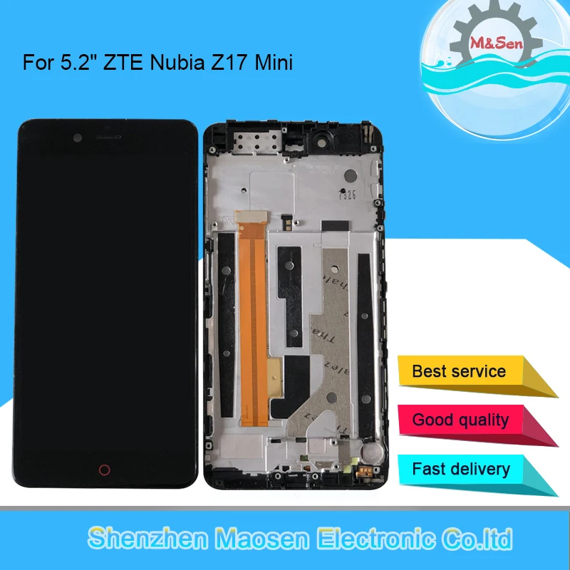 M& Sen для 5," zte Nubia Z17 Mini NX569J NX569H ЖК-дисплей+ сенсорная панель дигитайзер с рамкой для zte Z17 Mini
