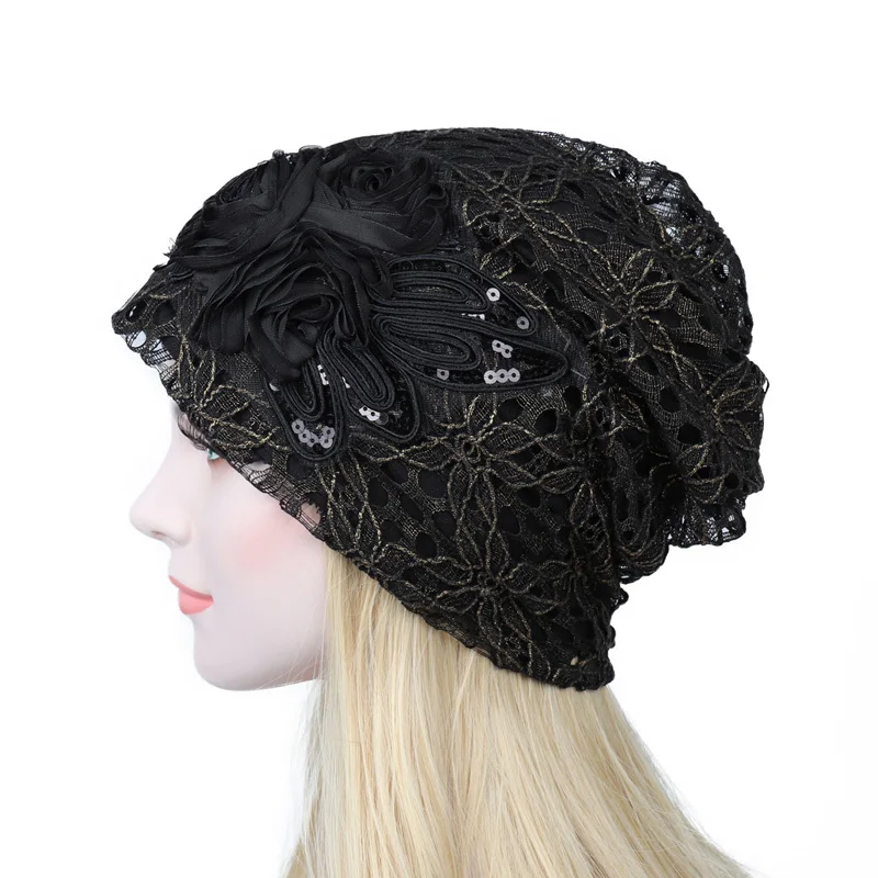 Весенне-осенняя женская шапка Skullies Beanies, женская модная теплая шапка унисекс, эластичная вязаная шапочка, шапки Gorros, Женская кружевная шапка s