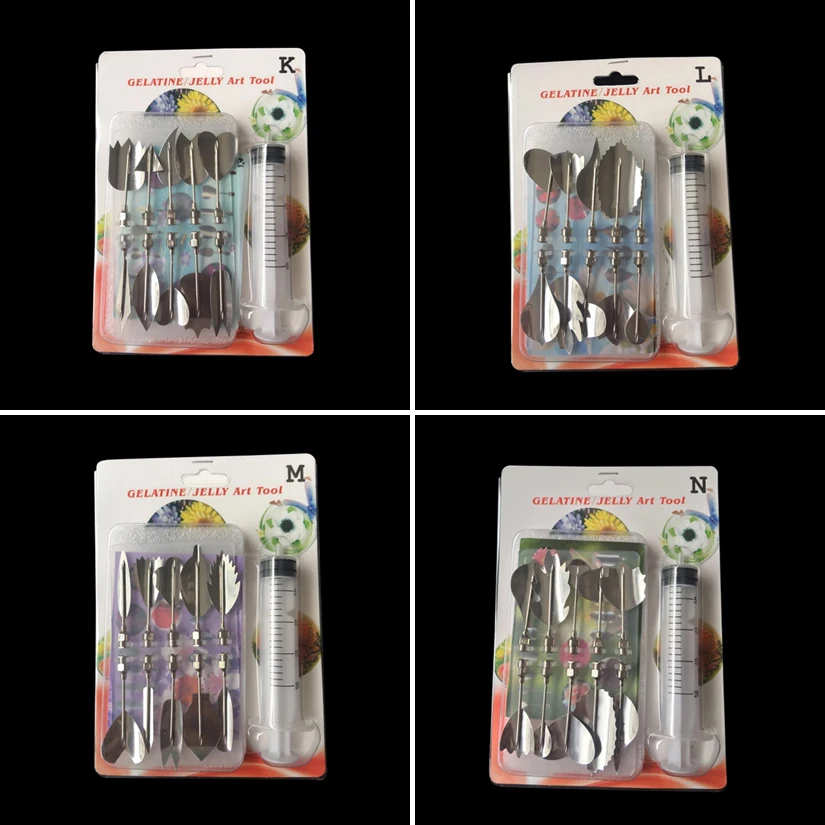 

Wholesale 10 Sets Stainless Steel 3 D Gelatine Jelly Art Tools mold Fondant Cake Decorating Sugarcraft Tools