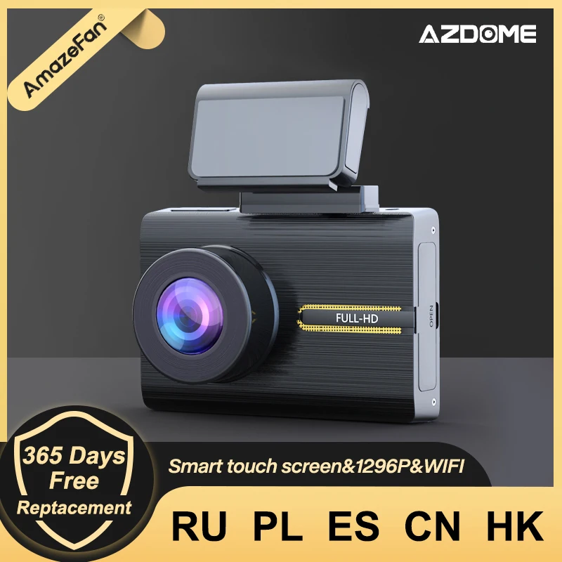 Azdome Автомобильный видеорегистратор FHD 1296P ночное видение умная Автомобильная