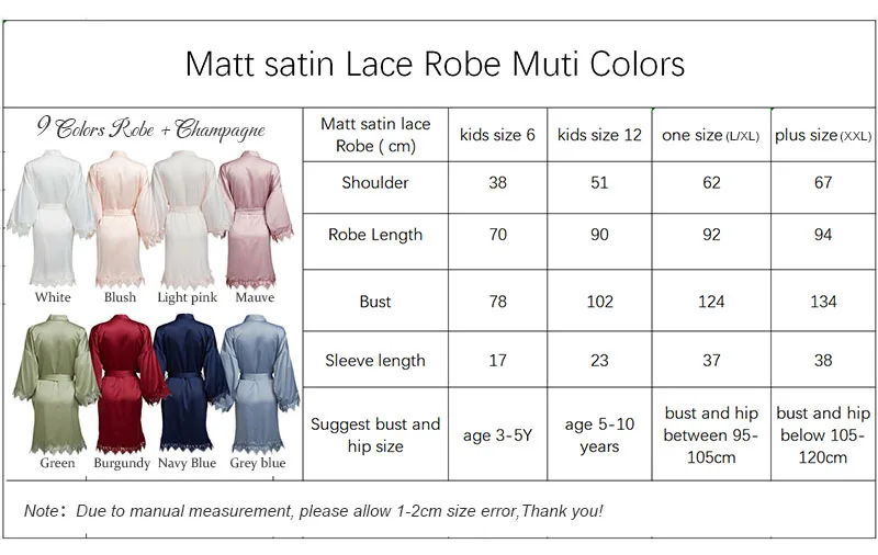 Matt Satin Lace Robe Bride Robes Bridesmaid Kimono Robe Bridal Robes Wedding Gown Dusty Blue Bridesmaid Robes Bathrobe