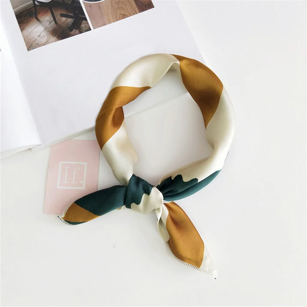 

Silk Seeling Scarf Women Square Head Scarf Wraps Scarves Printed Kerchief Neck Scarves Femme Fashion Accessories