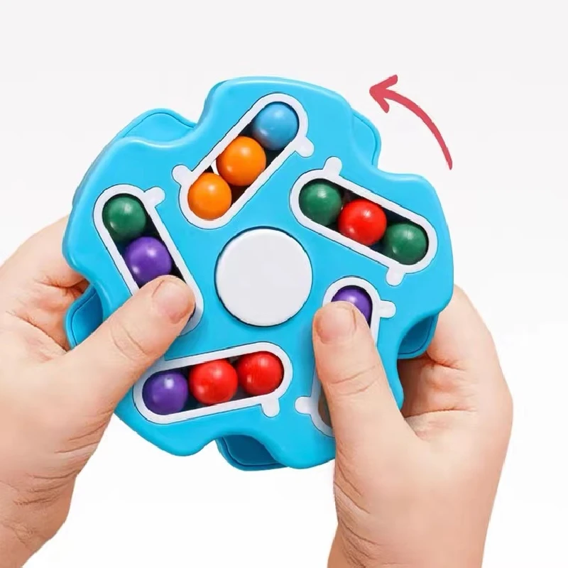 

New Rotating Magic Bean Intelligence Fingertip Cube Decompression puzzle Children's Finger Gyro Magic Disk Educational Cube Toy