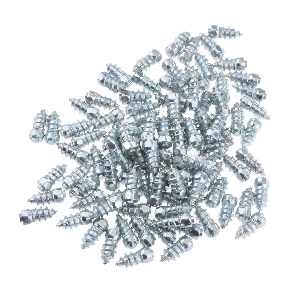 

100x 15mm Tire Snow Chains Spikes Non-slip Studs For Trucks, Tractors, ATVs