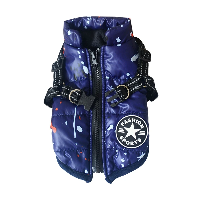 Водонепроницаемая зимняя одежда для собак теплый пуховик ветрозащитное пальто S