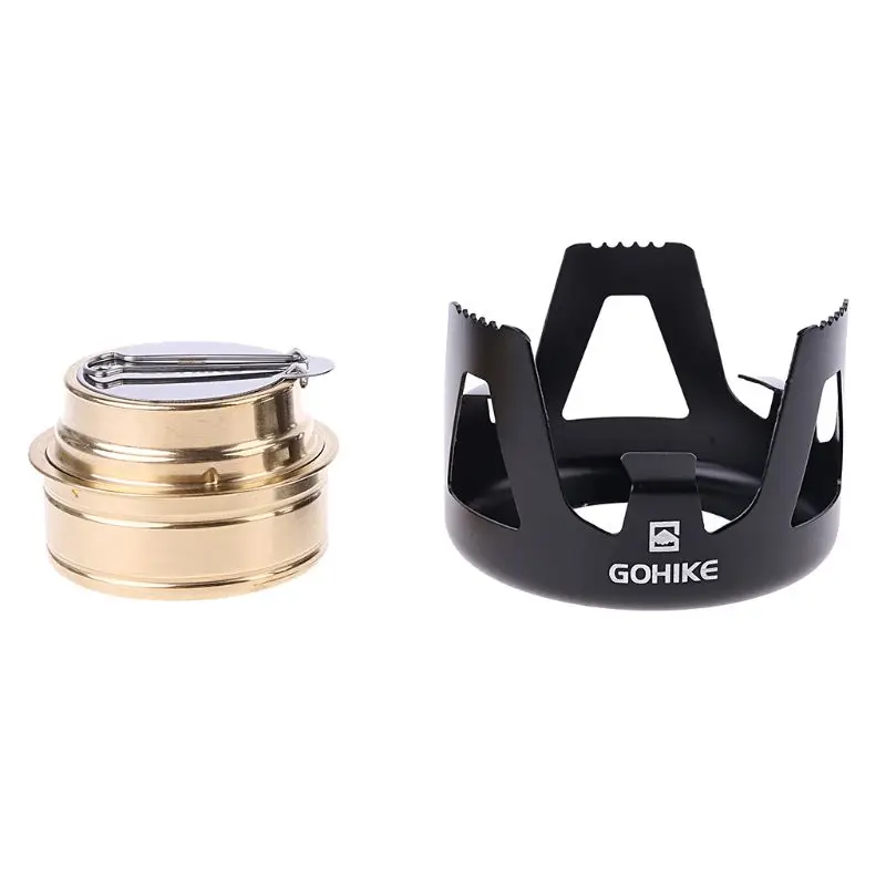 

Outdoor Picnic Stove Combustor Alcohol Stove Camping Furnace Portable Folding A0KA