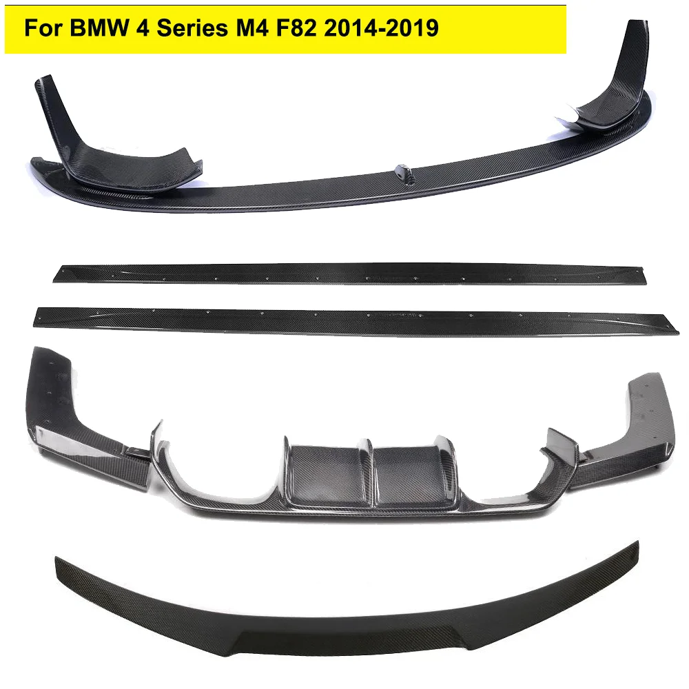 Полный комплект кузова M3 M4 из углеродного волокна для BMW F82 F80 задний диффузор