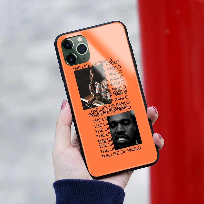 Kanye West Rapper Coque TPU Мягкий силиконовый стеклянный чехол для телефона, чехол для Apple iPhone 6 6s 7 8 Plus X XR XS 11 Pro max