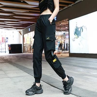 women cargo pants black 2021 new spring and autumn street trend pockets female ankle length pants korean style hot sale n27
