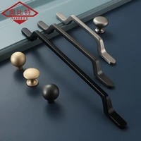 aobt american style gold black cabinet handles solid brass kitchen cupboard pulls drawer knobs furniture handle hardware 6021