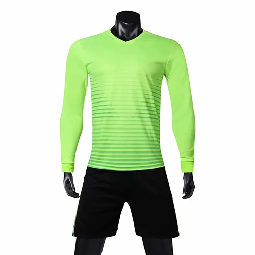 Soccer Jerseys Long Sleeve Men Custom Football Jerseys Soccer Uniforms Youth Adult Football Set Long Soccer Jersey - Color: Green