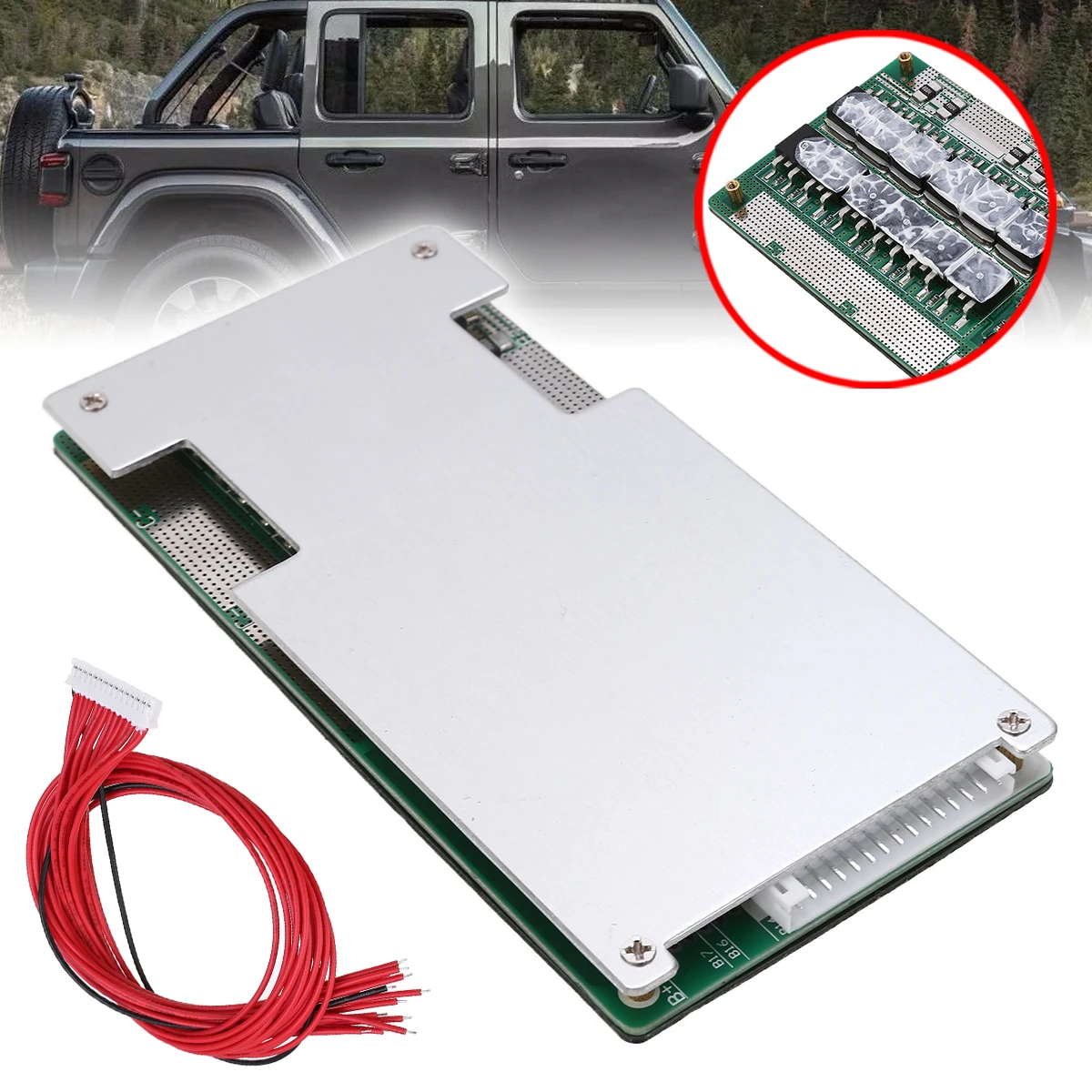 48V 14S 45A li-ion 3,7 V батареи BMS PCB с балансом 300 мм кабель для Ebike Escooter литий-ионный Lipolymer аккумулятор 120x60x9 мм