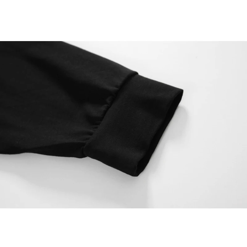 

Black Basic T Shirt Regular Casual Streetwear Long Sleeve Retro Tees Female O Neck Leisure Tide 2021 Spring Quality Tops Mujer