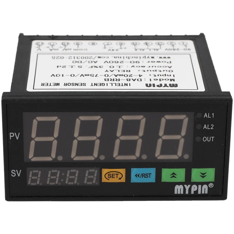 Mypin Digital Sensor Meter Multi-Functional จอแสดงผล Led อัจฉริยะ0-75Mv/4-20Ma/0-10V 2รีเลย์สัญญาณเตือน Da8-Rrb