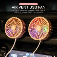 newest mini electric car fan air vent mounted usb fan for car air vent mounted 360 rotatable car auto powerful cooling air fan