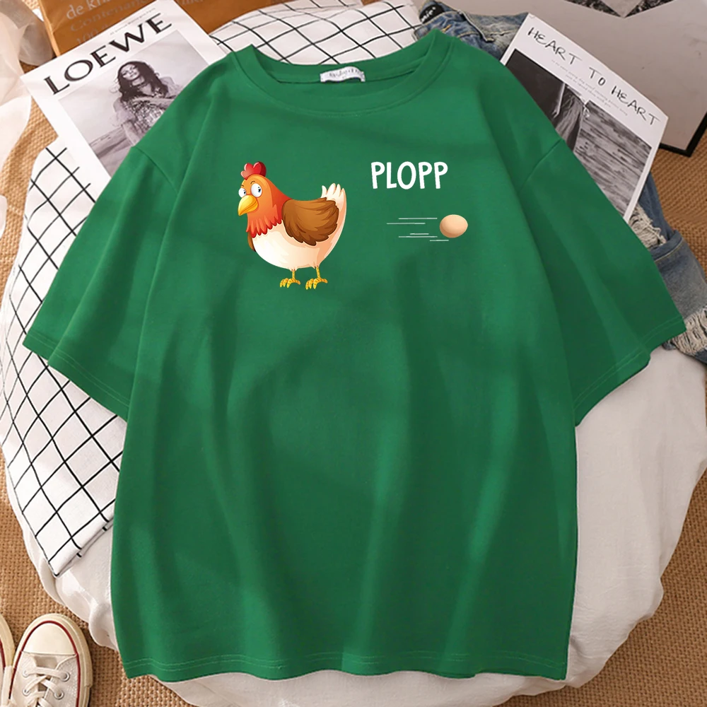 

Cute Cartoon Chicken And Eggs Printing Mens T Shirt Vogue Tshirt Simplicity Oversized Male Clothes Fashion Loose Tshirt