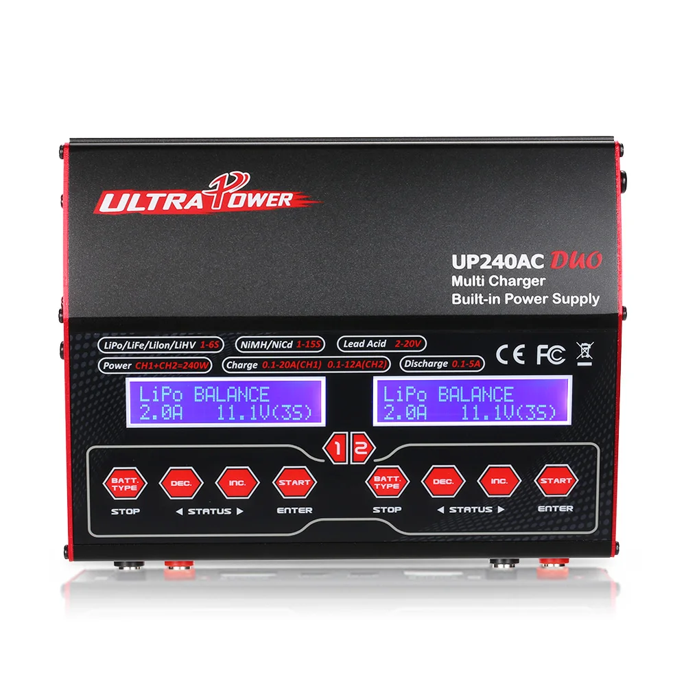 Оригинальное зарядное устройство ультра мощности UP240AC DUO 240 Вт 2 в 1 LiPo NIMH NiCd Battery RC