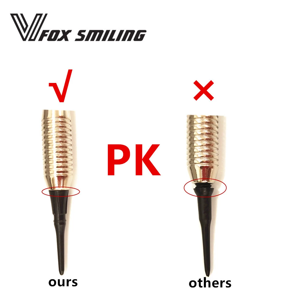 Fox Smiling100pcs 25mm 2BA профессиональная Дротика мягкий наконечник для электронного s Dardos