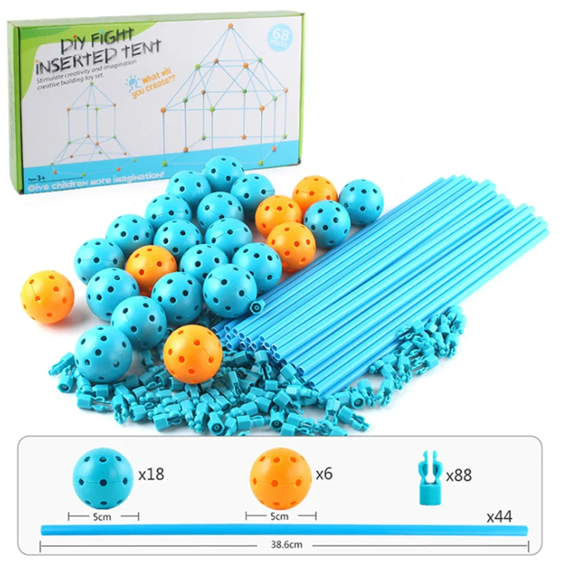 Конструктор детский Форт замки палатки в комплекте 3D игровой дом сделай сам