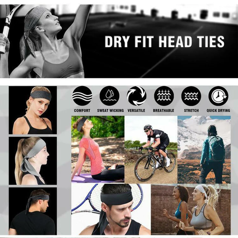 Skull Love Pattern Design Outdoor Sports Cycling Running Tennis Anti-Slip Sweatbands Headbands