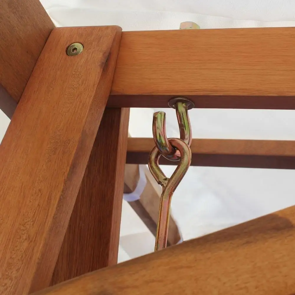 

AU WarehouseFurniture Garden Swing Chair with Canopy Eucalyptus Acacia Wood