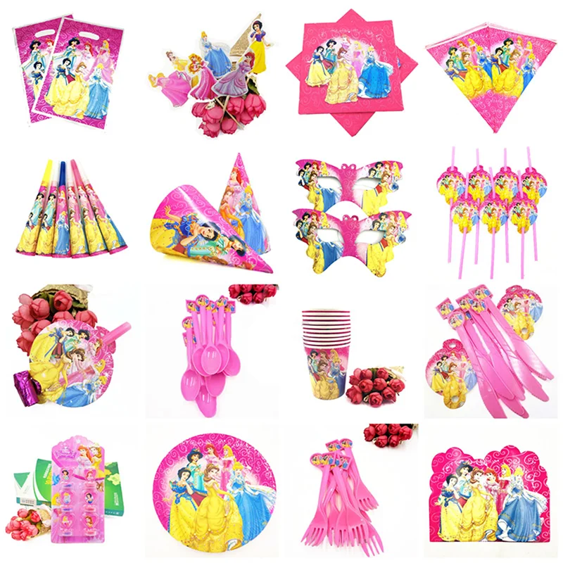 

6pcs/set Beaueiful Princess Paper Candy Box Cartoon Birthday Party Decoration Theme Party Supplies Festival Kids Girl princess