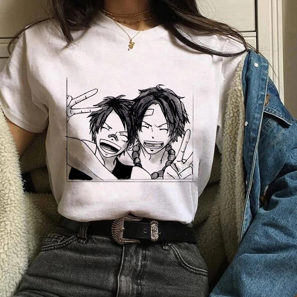 

One Piece Funny Cartoons T Shirts Print Anime 2021 Women Shirts for Summer Kawaii Teens Short Sleeve T-shirt Casual Clothes Tees