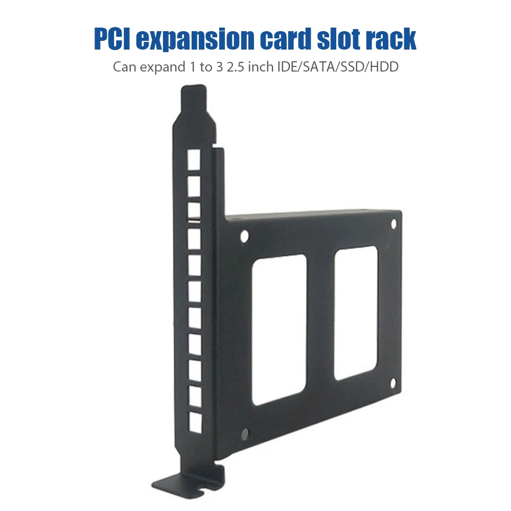 

Metal PCI Slot 2.5 Inch IDE/SATA/SSD/HDD Bracket Hard Drive Adapter Tray for Desktop HIPC Other Users Expand