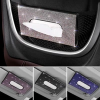 1pc crystal pu tissue box cover napkin paper holder for car sun visor universal tissue box for most car sun visor goggles