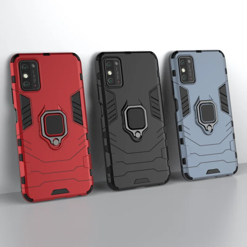 

Shockproof Armor Phone Case For Huawei Honor 9X X10 V30 30S 4 30 Play 9A 9S 4T 9C 3 3E Lite Max Pro 5G Rugged Metal Stand Cover