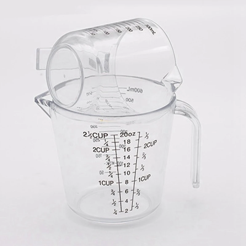 

4PCS 100/300/600/1000ML Plastic Transparent Measuring Cup Jug Kitchen Supplies Accessories for Caking Baking Tools