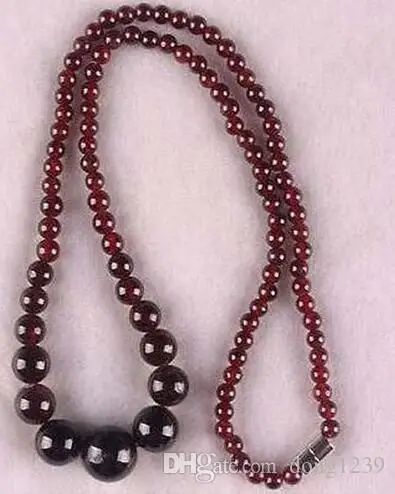 

Hot sale 5-11mm garnet pearl necklace 18 "