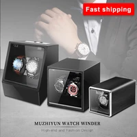 automatic luxury watch winder box accessories display mechanical rotating uhrenbeweger velvet or leather for men