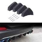 4 шт. Универсальный Автомобильный внедорожник задний бампер диффузор литье Акулий плавник спойлер Защитная крышка для Skoda Octavia Fabia Rapid Superb Yeti
