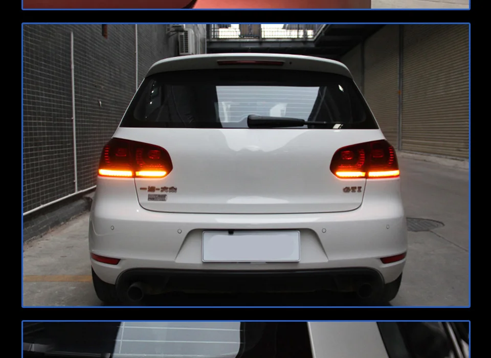 Задний фонарь для VW Golf 6 2009-2012 R20 MK6 светодиодный задние фары, противотуманные фары Габаритные огни DRL Тюнинг автомобилей, автомобильные аксессуары