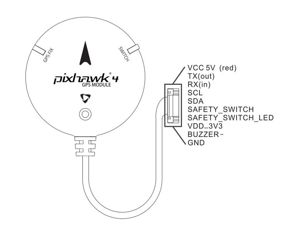HolyBro Контроллер полета Pixhawk 4 M8N GPS модуль с компасом Светодиодный индикатор для