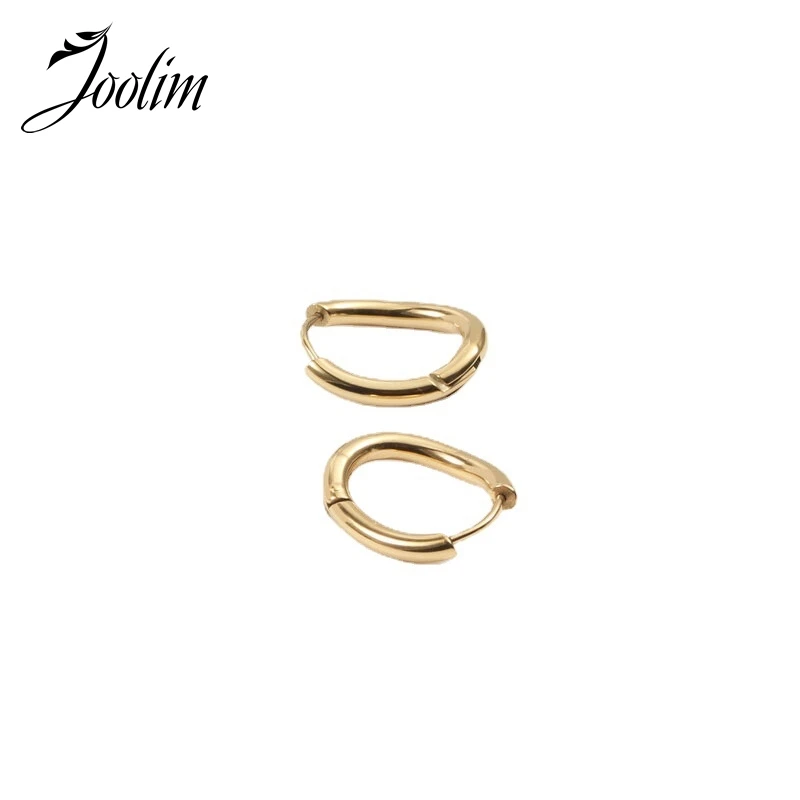 

Waterproof & Tarnish Free Minimalist NO Fade Oval Flattened Earrings Stainless Steel Jewelry
