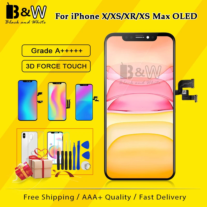 ЖК дисплей OLED для iPhone X XR XS MAX 100% тестирование 3D сенсорный экран оптовая цена от