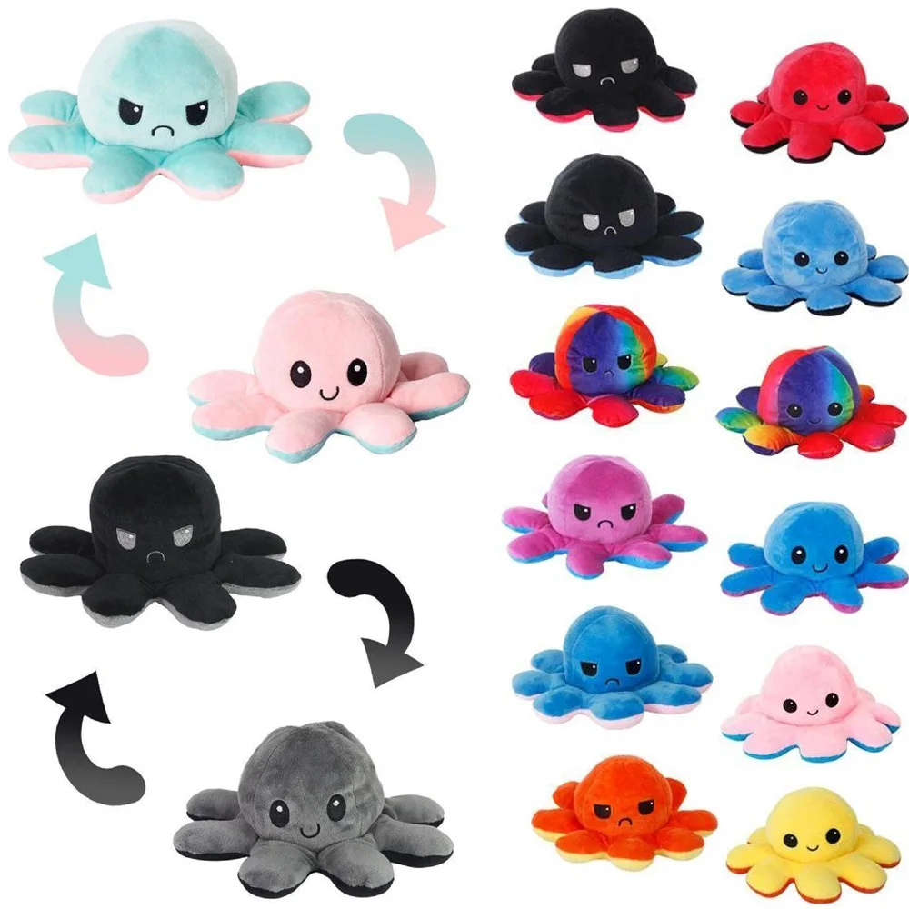 

Two-side Silky Supply Octopus Pulpito Doll pulpo Supply Double-sided Toy Children Strange Octopus Factory pulpo pulpo Plush Set