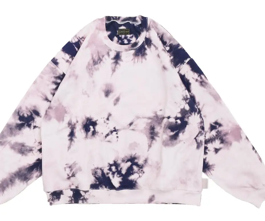 

21SS hiphop TOP Oversized Tie-dyed Spliced Kapital Sweatshirts Men Women High Quality Vintage Crewneck Pullovers Hoodie