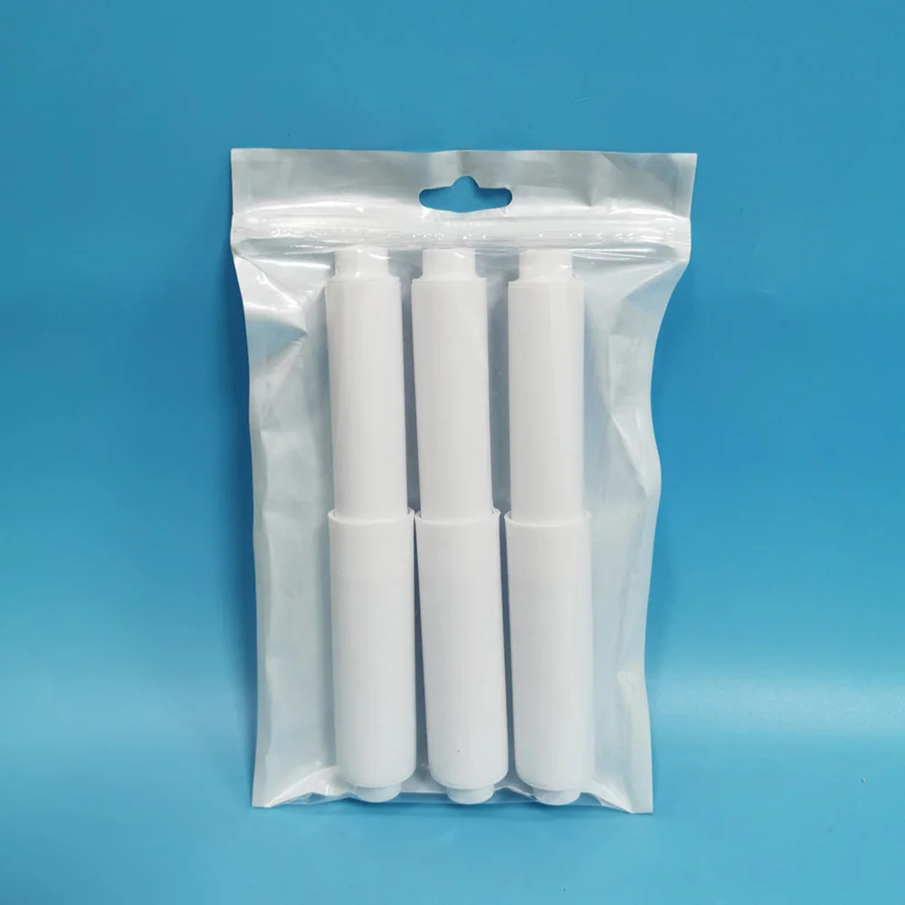 

6pcs Bathroom Towel Spring Coil Rod Paper Winder Holer Flexible (White)