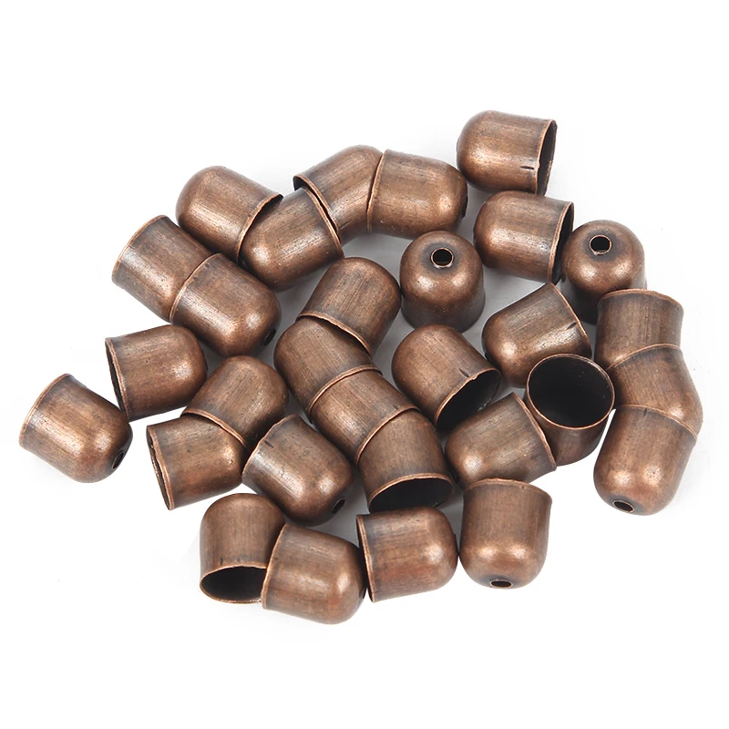 100 шт. кожаные шнуры фоторазъемы ожерелье браслет бусины концевые наконечники