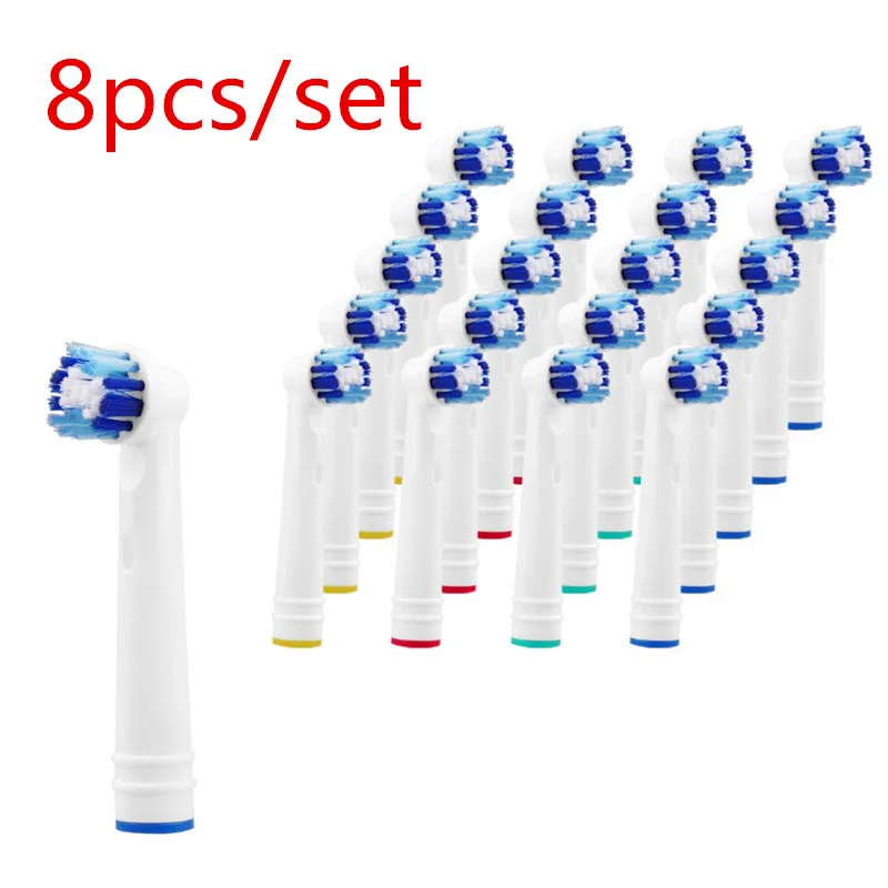 8 Pcs Новые 8 шт/12 шт/16 шт/20шт/40 шт Совместимые сменные головки зубной щетки для гигиены полости рта B модели Быстрая - Цвет: 8 Pcs
