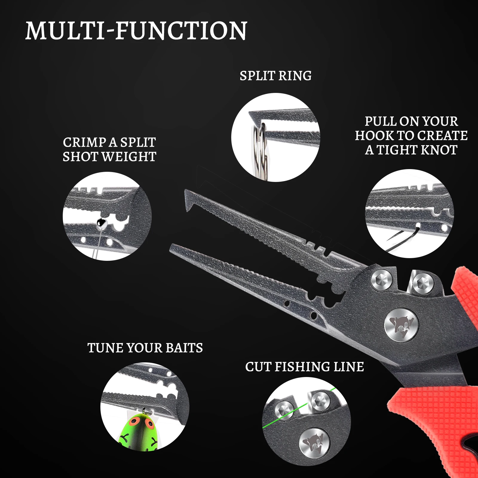 Angryfish 420 Stainless Steel Fishing Pliers Braided Cutters Crimper Hook Remover Resistant Fishing Tackle High Quality Tool