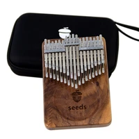 new kalimba seeds pisces kalimba musical instrument keyboard 34 keys beginner xylophone black walnut acacia double layer thumb