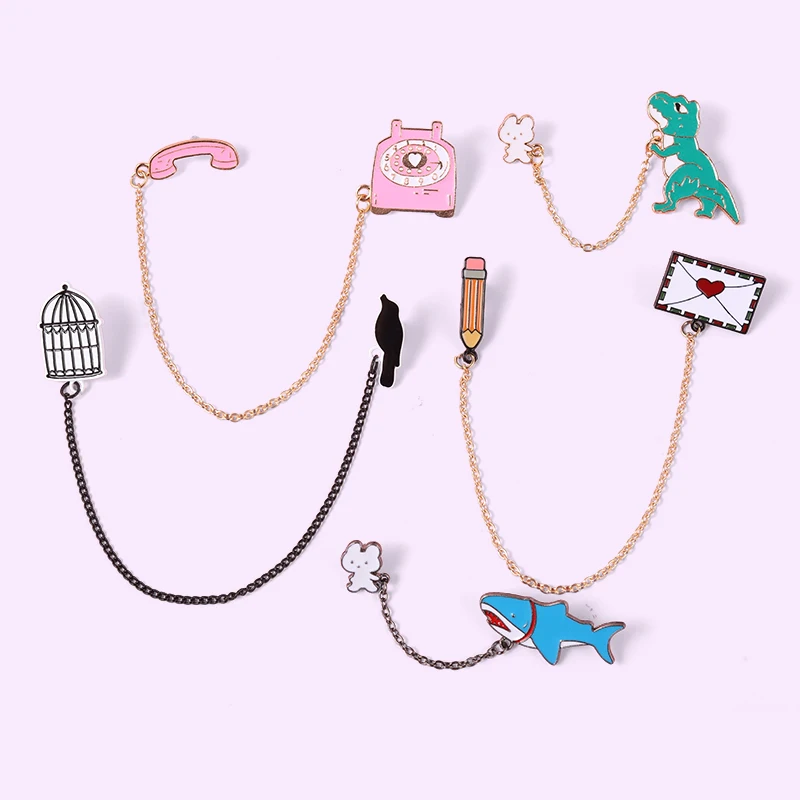 Enamel Brooch Fashion Animals Badge Accessories Women Jewelry Gifts