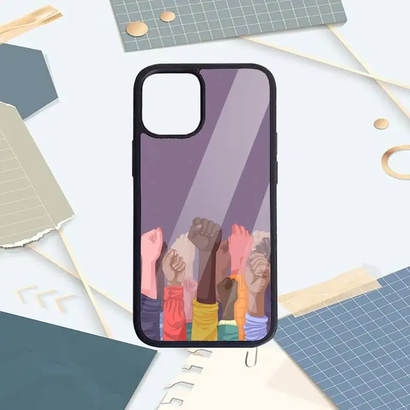 

Pink Feminist fist Phone Case PC For iPhone 11 12 pro XS MAX 8 7 6 6S Plus X 5S SE 2020 XR