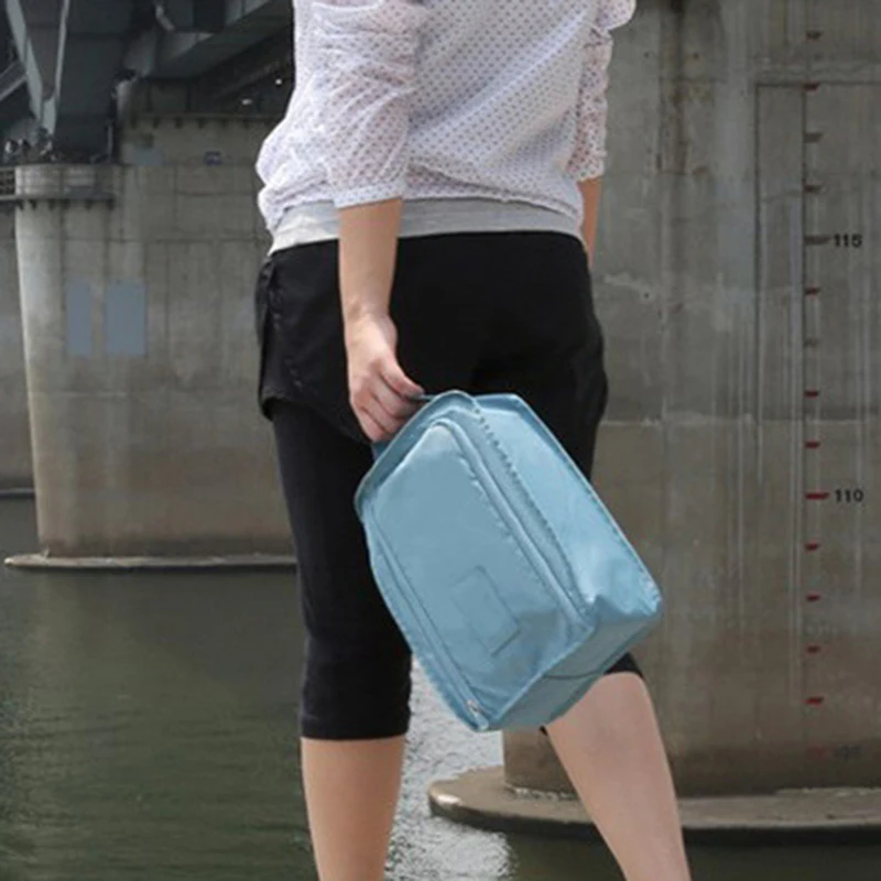 

Travel Portable Waterproof Shoes Bag Organizer Storage Pouch Pocket Packing Cubes Handle Nylon Zipper Bag Accessories